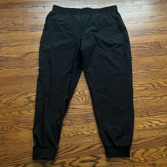 Avalanche Men's Size XL Black Nylon Stretch Cargo Zip Pockets Jogger Pants - Picture 1 of 10